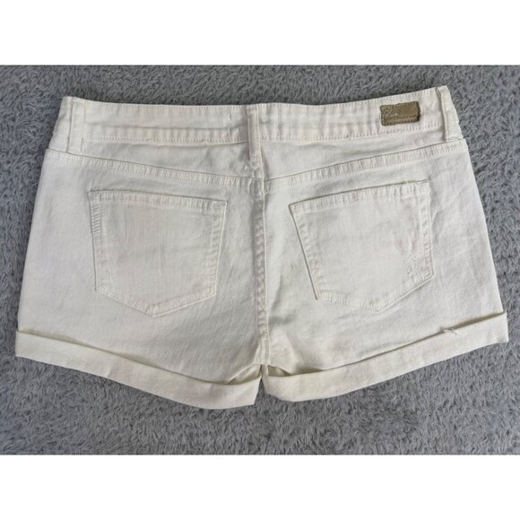 Paige Womens Cream Denim Shorts Size 28 NWT 98% Cotton 2% Spandex Premium Qualit - Picture 2 of 12